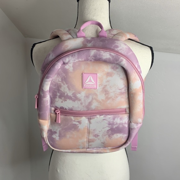 Reebok Pink Purple White Tie Dye Backpack MCB6727R - Picture 13 of 13